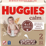 Huggies Calm Baby Wipes, Unscented, Hypoallergenic, 10 Push Button Packs (560 Wipes Total)