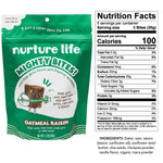 Nurture Life Mighty Bites, Oatmeal Raisin, Healthy Oatmeal Small Size Snacks for Kids & Toddlers, High Protein Organic Snacks for Children, Plant-Based High Fiber Foods, Low Sugar, 1 Pack, 15 Bites