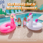 JOYIN 2-Pack Flamingo Unicorn Pool Float - Fun Floaties Inflatable Swimming Pool Tubes Toys Party Decorations, Summer Vacation Lake Beach Floaty Swim Rings Raft Lounger for Adults & Kids
