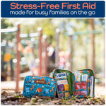 KeepGoing Travel First Aid Kit for Kids – 130 Pc. for Car, Home, Purse, Diaper Bag & Backpack with Latex-Free Bandages - Mini First Aid Kit Travel Size TSA-Approved