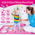 Music mat Baby Toy 6-12 Months Toddler Toys for 1 2 3 Year Old Girl Gifts for 1 2 3 Year Old Girls Birthday Gift Sensory Toys for Toddlers 1-3 Year Old Toys for 1 + Year Old Girl Toddler Girl Toys 2-3