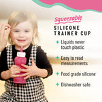 Legendairy Milk Honey Bear Straw Cup Silicone for Babies (Pink), 8 oz. Dishwasher Safe Baby Straw Cup, Food Grade Silicone, Honeybear Sippy Cup for Ages 4+ Months, Trainer Straw Cup for Toddlers 1-3