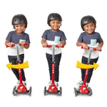 Radio Flyer Kids Scooter, Toddler Scooter, Toddler Outdoor Toys, Kids Toys for Ages 2-5, Flyer Glider Jr. with Light Up Wheels, Red