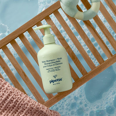 Pipette Baby Shampoo and Body Wash - Vanilla + Ylang Ylang, Tear-Free Bath Time, Hypoallergenic, Moisturizing Plant-Derived Squalane, Non-Toxic, Sulfate Free, 11.8 fl oz
