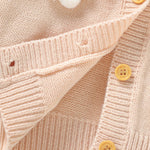 Toddler Baby Girl Sweater Floral Cardigan Knit Long Sleeve Coat Cute Fall Winter Outfits Clothes Infant Newborn (Apricot, 6-9 Months)