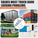 GDW Cargo Trailer Door Latch Hasp Keeper for Ramp Padlock Race Bar Lock Handle Enclosed Car Hauler (‎Trailer Door Hasp 2pack +Screws 4+Nuts 4)