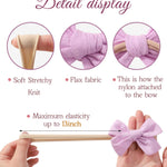 doboi 10PCS Baby Headbands Girls Hair Bows Nylon Linen Hairbands Handmade Hair Accessories for Newborn Infant Toddlers Little Girl and Kids