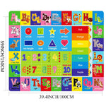ABC Carpet,Kids Carpet for Playroom, Classroom Floor Play Mat for Kids,Preschool Rugs wtih ABC, Numbers, Animals, Extra Large Thick (59X39.4 Inch)