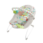 Bright Starts Baby Bouncer Soothing Vibrations Infant Seat - Taggies, Music, Removable -Toy Bar, 0-6 Months Up to 20 lbs (Happy Safari)