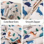 Happy Cherry Baby Winter Warm Jacket Hooded Down Jacket Boys Girls Light Puffer Coats Infant Bear Ears Zipper Coats Outwear 6-12M