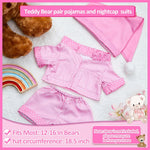 Civaner Stripe Bear Clothes Stuffed Animal Clothes 12 -16 Inch Build a Lovely Stuffed Animal Costumes and Accessories Fit, Bear is Not Included(Pink)