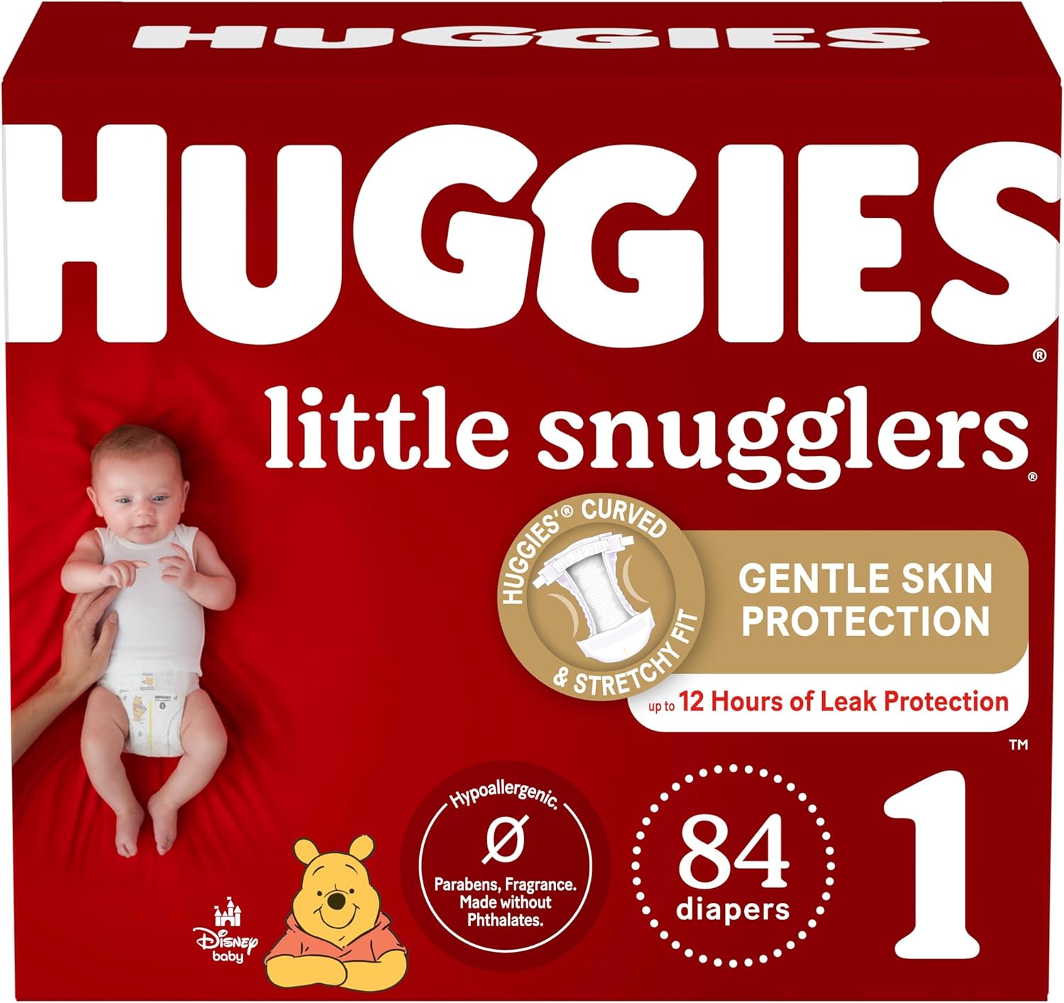 Huggies Size Newborn Diapers, Little Snugglers Baby Diapers, Size Newborn (up to 10 lbs), 31 Count, Packaging May Vary