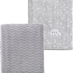 CREVENT 30''X40'' Cute Cozy Fluffy Warm Baby Blanket for Boys Infants Toddlers' Bedding Crib Cot Stroller, Baby Shower Birthday Newborn's Gift - Grey Cloud