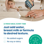 Amara Organic Baby Food - Stage 2 - Oats & Berries - Baby Cereal to Mix With Breastmilk & Water - Shelf Stable Baby Food Pouches Made from Organic Fruit and Veggies - 5 Pouches, 3.5oz Per Serving