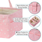 Mr. Pen- Baby Diaper Caddy Organizer, Pink with Star Pattern, Portable Car Caddy for Changing Table and Nursery
