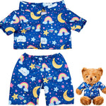 2 Pcs PJ's Bear Clothes Outfit, Fit Most 12-16 Inch Bears Stuffed Clothes Pajamas Plushy for Stuffed , Pre Kindergarten Toys(Pink,Pajamas)