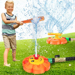 Water Sprinkler for Kids Toddlers Sprinklers with Roating Spray Nozzles Attaches Garden Water Hose Outdoor Play Outside Toys 1-3 2-4 Summer Backyard Lawn Game Yard Water Toy for Kids 3-5 4-8 Boy Girl