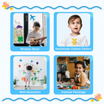 24 Pieces Stencils,Large Drawing Stencils Chalk Template,8 Inches Washable Shape Template Stencils Kit for Crafts,Painting Drawing (Primary, 8 inch)