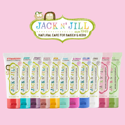 Jack N' Jill Natural Toothpaste for Baby and Infants - Fluoride Free Training Toothpaste, 40% Xylitol, BPA Free - Banana, 1.76 oz (Pack of 2)
