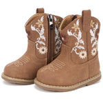 Newsonet Toddler Baby Cowboy Cowgirl Boots Western Shoes Camel 7 Toddler