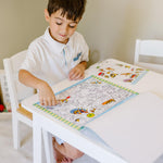 Melissa & Doug Wooden Square Table (White) Kids Table, Children's Furniture, for Kids Crafts and Activity