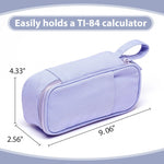 SPACEMATE Pencil Case Pouch Box Bag School Supplies Girls Boys Kids, Cute Preppy Stuff Large Big Capacity Aesthetic Pen Organizer, Back to College Stationary, Purple, Heavy Duty Canvas, 1800ml