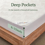 BEDLORE Waterproof Full Size Mattress Protector,Breathable Noisless Mattress Protector for Bedroom, Fitted 6"-15" Extra Deep Pocket Mattress Pad Machine Washable