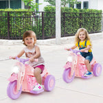 Costzon Kids Motorcycle, 6V Battery Powered Ride on Motorcycle with Bubble Maker, Music, LED Headlight, Forward & Backward, 3 Wheels Electric Motorcycle for Kids, Gift for Boys & Girls (Pink & Purple)