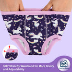 MooMoo Baby Potty Training Underwear for Girls Absorbent Cotton Training Pants Washable and Reusable 2T-7T 6 Packs