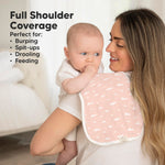 5-Pack Muslin Burp Cloths Baby Boy, Girl - Very Absorbent Baby Burp Cloth Rags, 8-Layers Viscose Derived from Bamboo Cotton Muslin Towel, Super Soft Spit Up Rags, No Shrink Washcloths (Dreamers)