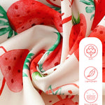 18-24 Months Girl Clothes Baby Girls Dress Infant Summer Outfits Toddler Casual Ruffle Sleeve Strawberry Red Sundress with Cute Red Bag