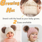 FURTALK Toddler Warm Winter Hat Kids Baby Knitted Soft Beanie with Double Faux Fur Pom Poms for Girls Boys