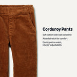 Amazon Essentials x Sofia Grainge Baby Boys' Pull On Corduroy Pants, Caramel, 18 Months