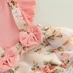 Baby Girl Floral Romper Newborn Dress Ruffle playsuit Suspender Shorts Jumpsuit Cute Summer Clothes and Headband