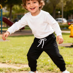 Resinta 3 Pack Toddler Girls Boys Sweatpants Kids Casual Athletic Pull-On Cotton Jogger Pants with Drawstring for Boys Girls