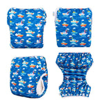 Babygoal Baby & Toddler Boys&Girls Swim Diapers, Reusable Adjustable Washable One Size Fits 6M-3T Gifts and Swimming Lessons 3 Pack 3ZSD26
