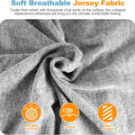 57 Inch U Shaped Removable Pregnancy Pillow Cover Compatible with Momcozy,Soft and Breathable,Cooling Polyester Pregnancy Pillow Case Replacement Fits 55/57 Inch