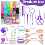 Hair Accessories for Girls, 2194 Pcs Colorful Elastic Hair Ties Set with Rubber Bands Butterfly Hair Clips Bobby Pins Hair Styling Tools Hair Tie Cutter Hair Stuff for Toddler, Baby, Kids