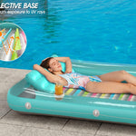 Inflatable Tanning Pool Lounger Float - Jasonwell 4 in 1 Sun Tan Tub Sunbathing Pool Lounge Raft Floatie Toys Water Filled Tanning Bed Mat Pad for Adult Blow Up Kiddie Pool Kids Ball Pit Pool (L)