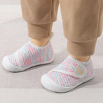 FEETCITY Baby First Walking Shoes Girls Boys Wide Infant Shoes Baby Slip On Sneakers Lightweight Barefoot Crib Shoe