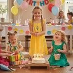 PATPAT Toddler Girl Floral Skater Multipack Dresses 2/3 Pack Spring Polka Dots Short Sleeve Priness A-line Dress