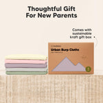 Organic Burp Cloths Baby Boy & Girl - 5-Pack Super Absorbent Cotton Burping Cloths for Babies, Soft & Plush Newborn Spit Up Rags, Infant Towels for Milk Spit Up, Unisex, Large 21" x 10" (Embrace)