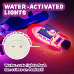 Tub Works® Ocean Rescue™ Vehicles Light Up Bath Toys, 6 Pack | Water-Activated Light Up Toys Flash & Change Color | Easy-Grip Baby & Toddler Bath Toys | Sensory Toys with Bath Lights for Kids Bath