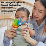 PlanToys Wooden Clatter Toy Percussion Musical Instrument (6413) | Sustainably Made from Rubberwood and Non-Toxic Paints and Dyes