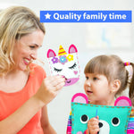 KRAFUN My First Sewing Kit for Beginner Kids Arts & Crafts, 7 Easy DIY Projects of Stuffed Animal Dolls and Plush Pillow Craft, Instructions & Felt, Gift for Girls, Boys, Learn to Sew, Embroidery