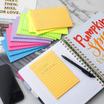 (12 Pack) Lined Sticky Notes 4x6 in,Large Notepads with Lines,Ruled Stickies Super Sticking Power,Office School Memo Note Pads Bright Colors,Post on Windows Doors,Recyclable,Easy to Write on