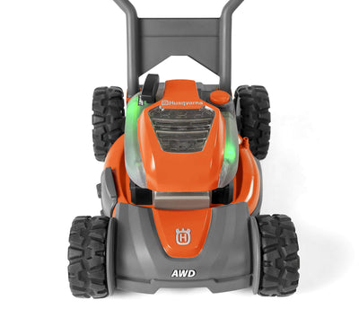 Husqvarna Toy Lawn Mower with Realistic Sounds and Light-Up Engine, Toddler Lawn Mower Toy for Ages 2 and Up