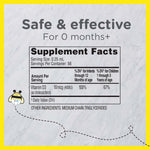 Zarbee's Vitamin D Drops for Infants, 400IU (10mcg) Baby & Toddler Liquid Supplement, Newborn & Up, Dropper Syringe Included, 0.47 Fl Oz