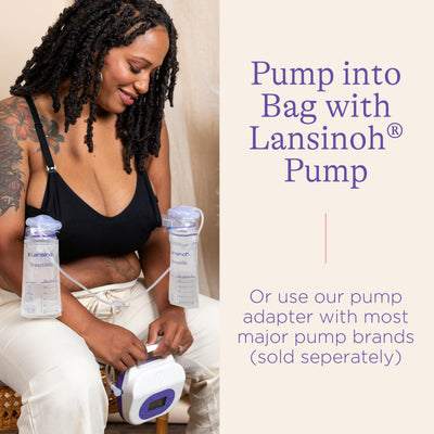 Lansinoh Breastmilk Storage Bags, 100 Count, Baby Essentials, Fast Freeze & Thaw Breast Milk Bags for Baby Bottle Feeding, Superior Strength & Stretch, 6 Ounce