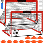 Kids Soccer Goals for Backyard Set - 2 of 4' x 3' Portable Soccer Goal Training Equipment, Pop Up Toddler Soccer Net with Soccer Ball, Soccer Set for Kids and Youth Outdoor Games, Sports, Play